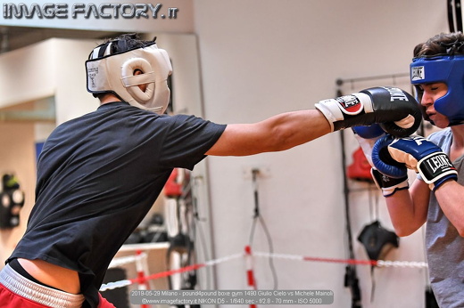 2019-05-29 Milano - pound4pound boxe gym 1490 Giulio Cielo vs Michele Mainoli